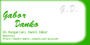 gabor danko business card