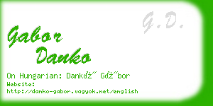 gabor danko business card